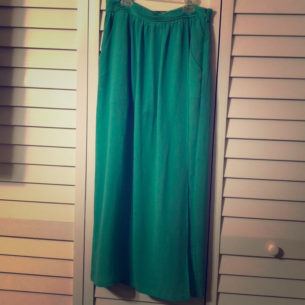 Mint Green maxi skirt with shorts